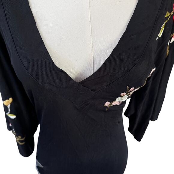 Jean Paul Gaultier Vintage‎ Floral Hummingbird Kimono Sleeve Mesh Mini Dress - Picture 7 of 15